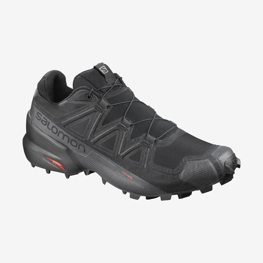 Chaussures De Trail Running Salomon Homme Noir - Salomon SPEEDCROSS 5 WIDE - France (7392-NYLKP)